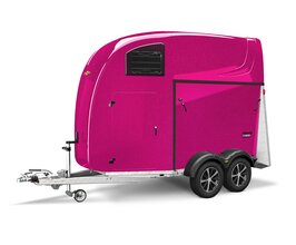 Représentation d'un van pour chevaux Humbaur Pegasus Style de couleur rose | © Humbaur GmbH