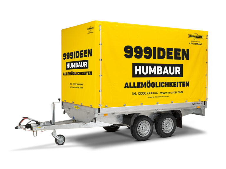 Humbaur trailer with printed tarpaulin | © Humbaur GmbH